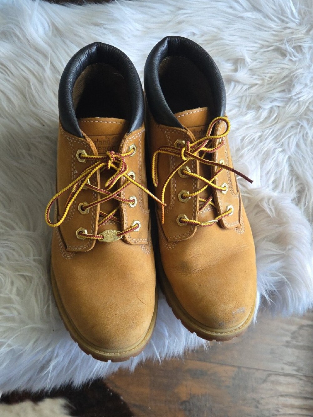 Timberland Wheat Nubuck Ankle Boots Sz 8.5 - Picture 6 of 10